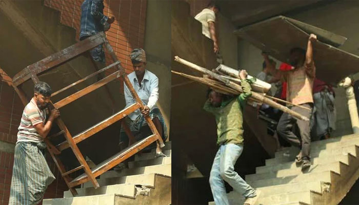 ধানমন্ডি ৩২ নম্বর বাড়িতে লুটপাট চলছেই